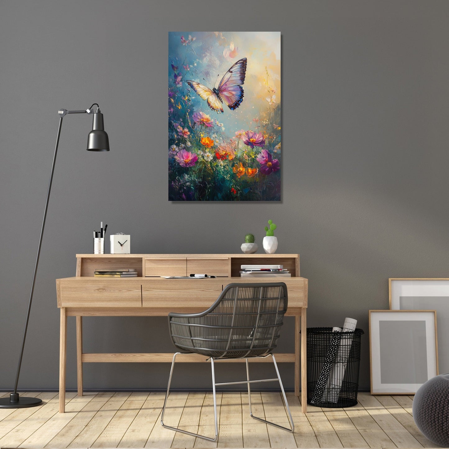 Fluttering Butterfly Garden Canvas