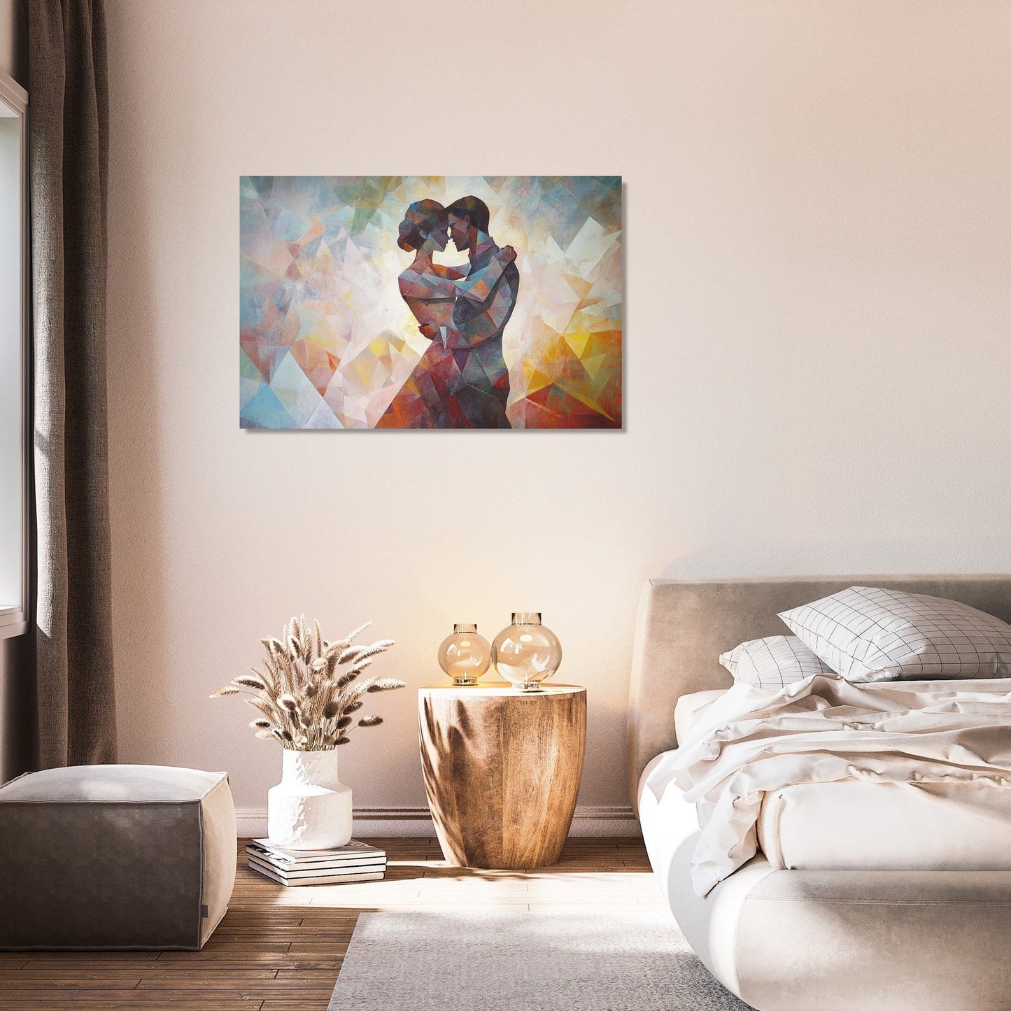 Geometric Romance Dance Canvas