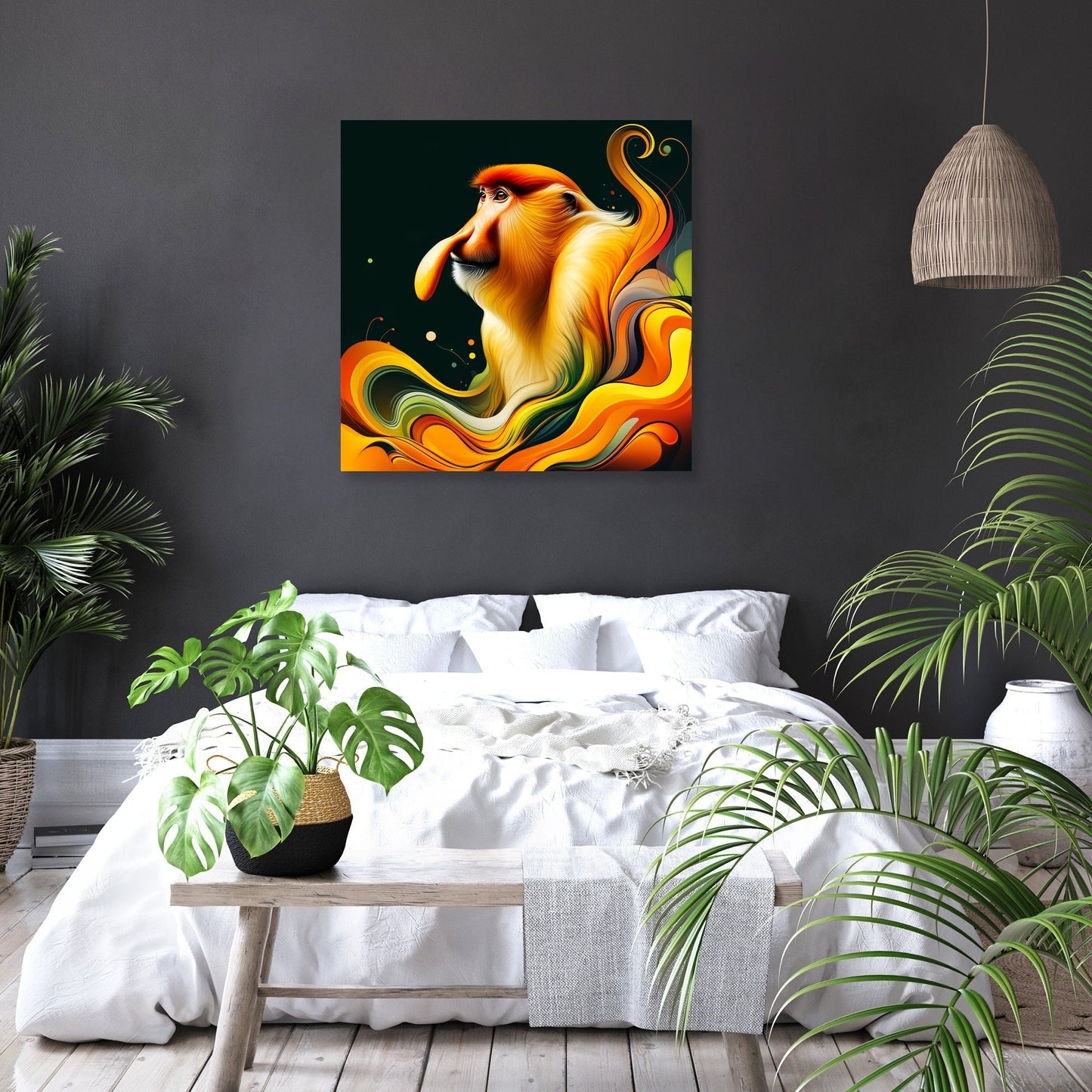 Graceful Proboscis Monkey Canvas