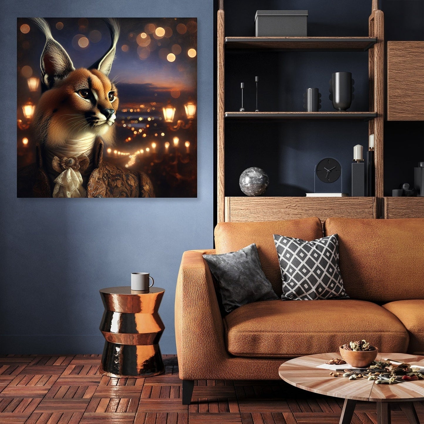 Regal Dusk Caracal Canvas