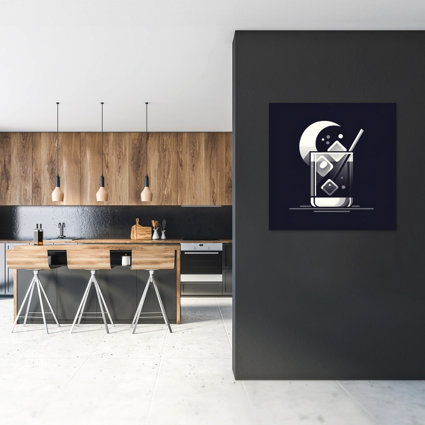 Dark & Stormy Minimalist Canvas