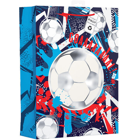 Extra Large Gift Bag with Football Design (W330 x H460 x D140 mm)