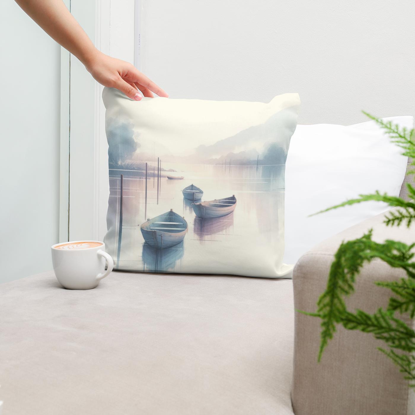 River of Serenity Cotton Cushion