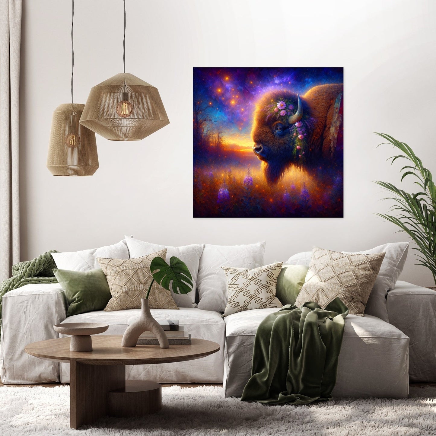 Royal Bison Twilight Canvas