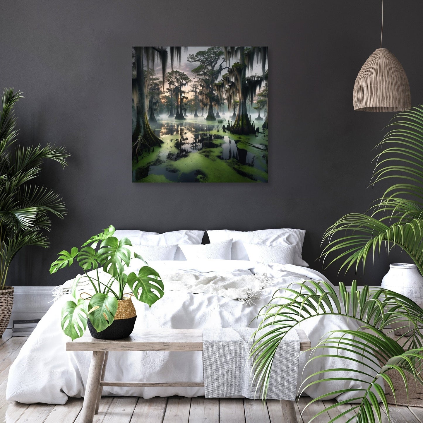 Enchanting Dawn Swamp Canvas