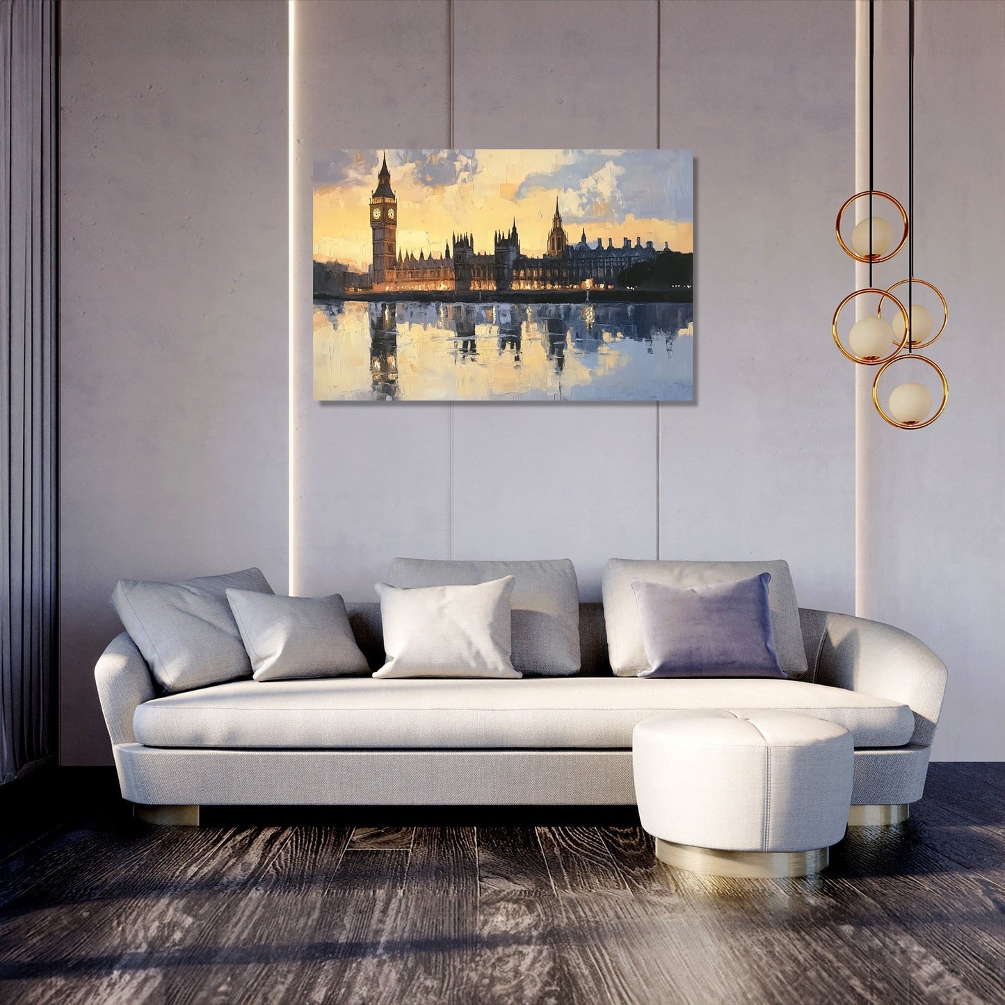 Golden Majesty of Big Ben Canvas