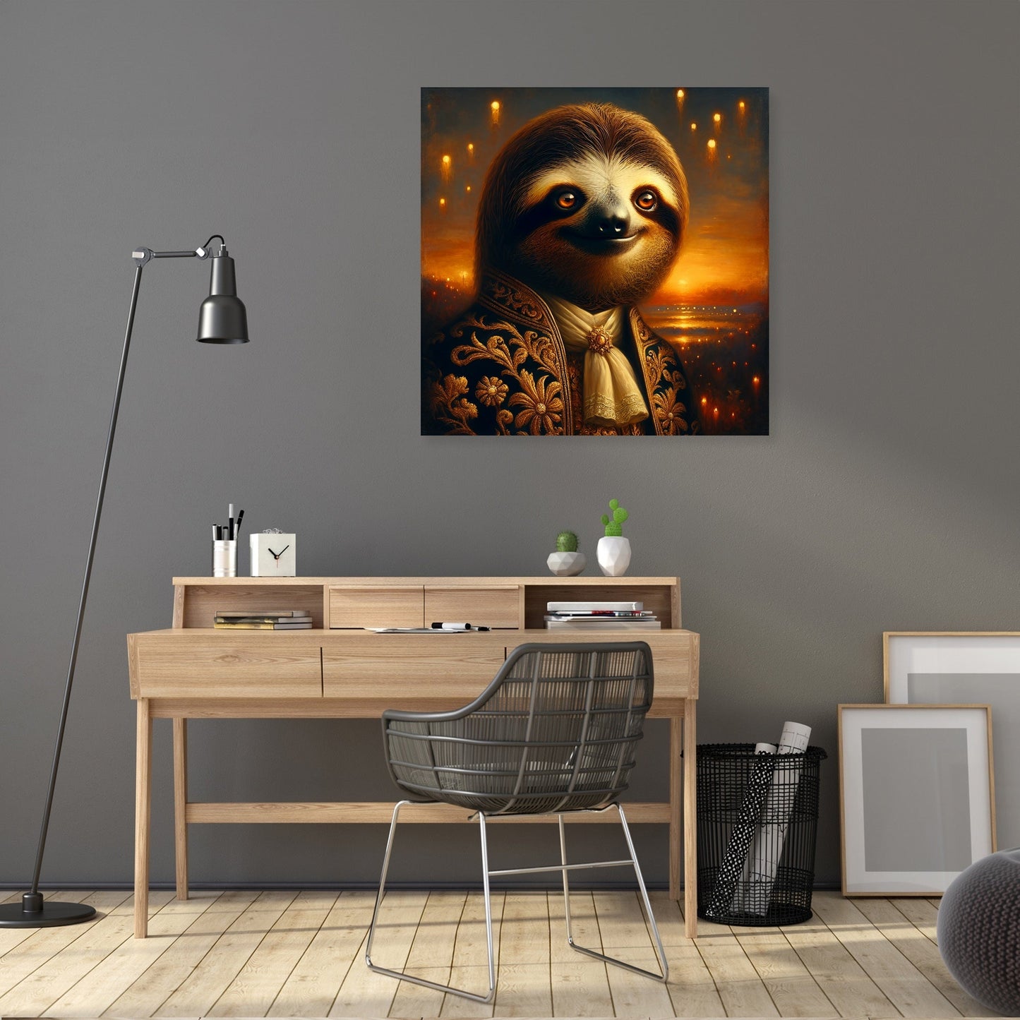 Regal Dusk Sloth Canvas
