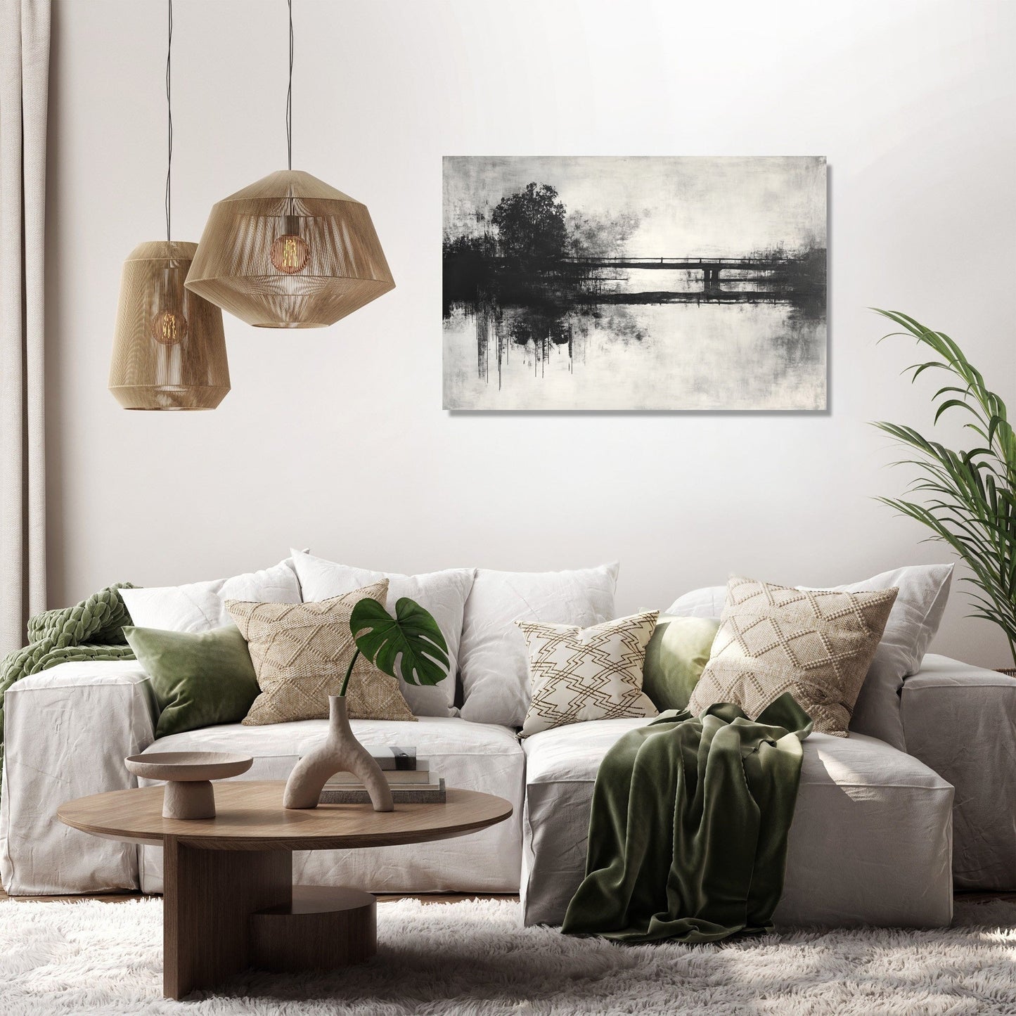 Ethereal Bridge Reflection Canvas