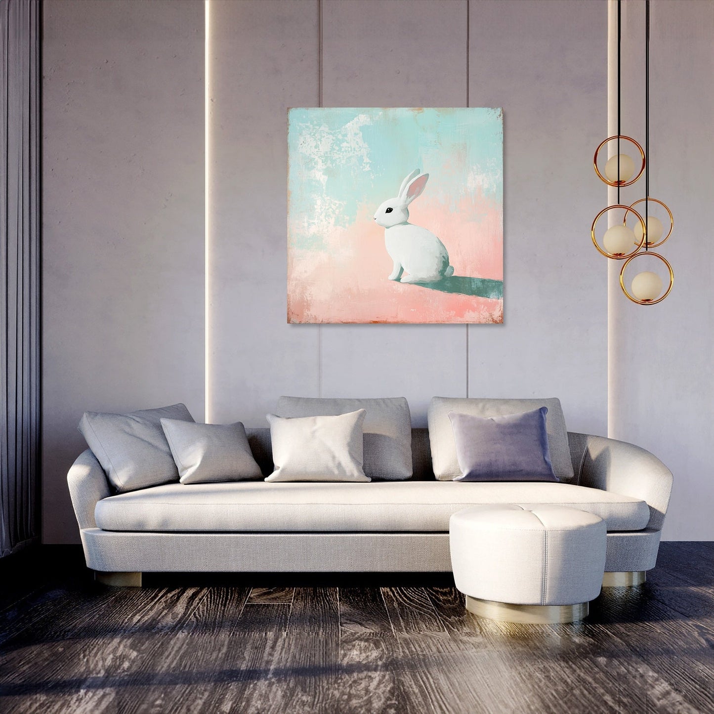 White Rabbit Serenity Canvas