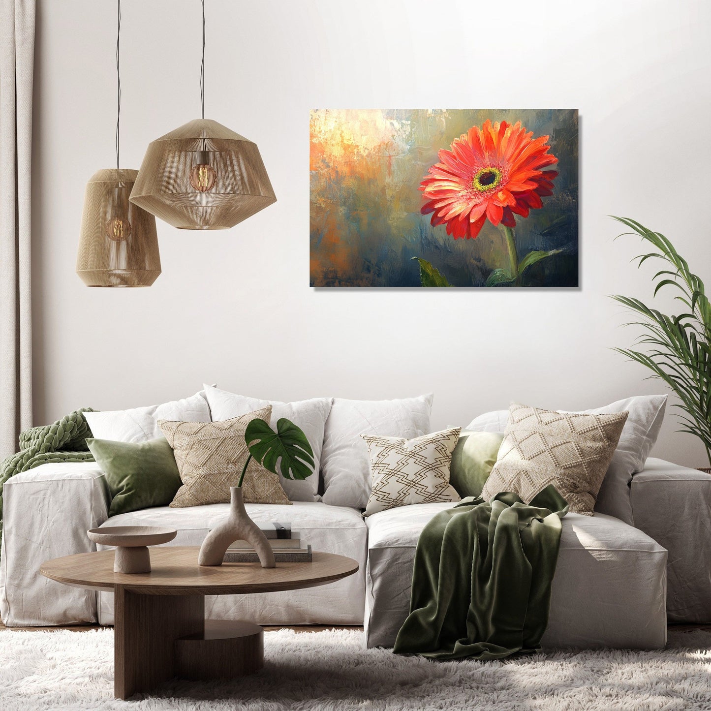 Gerbera in Light Canvas