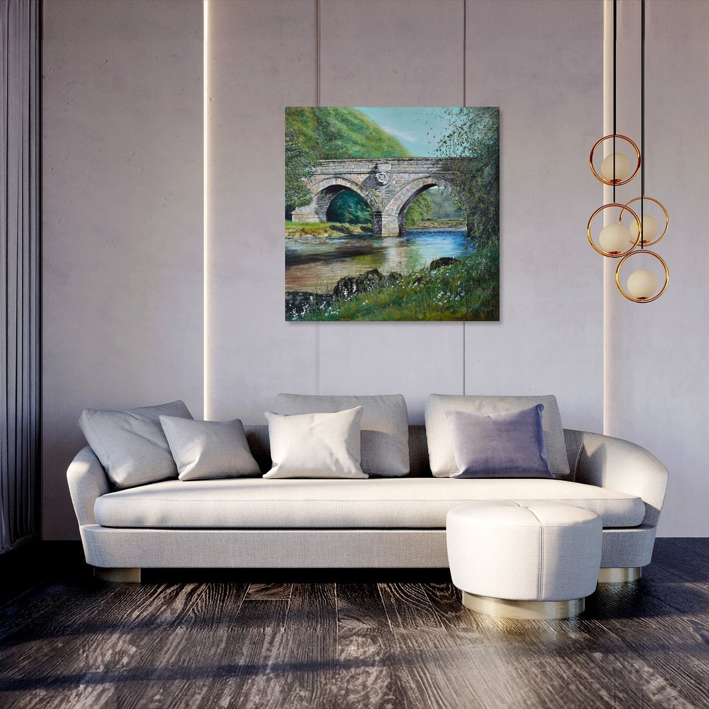 River Wharfe Stonework Canvas