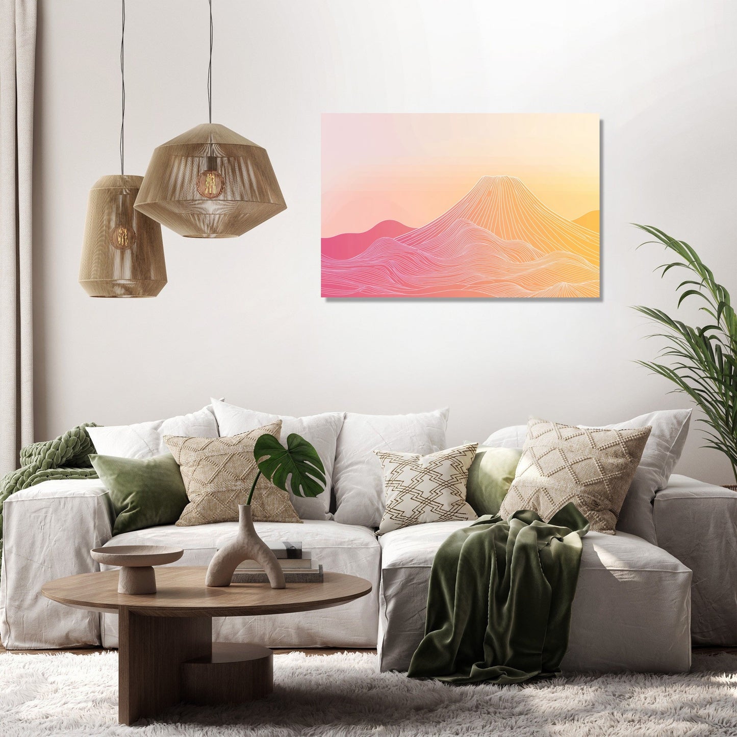 Dawn Volcano Canvas