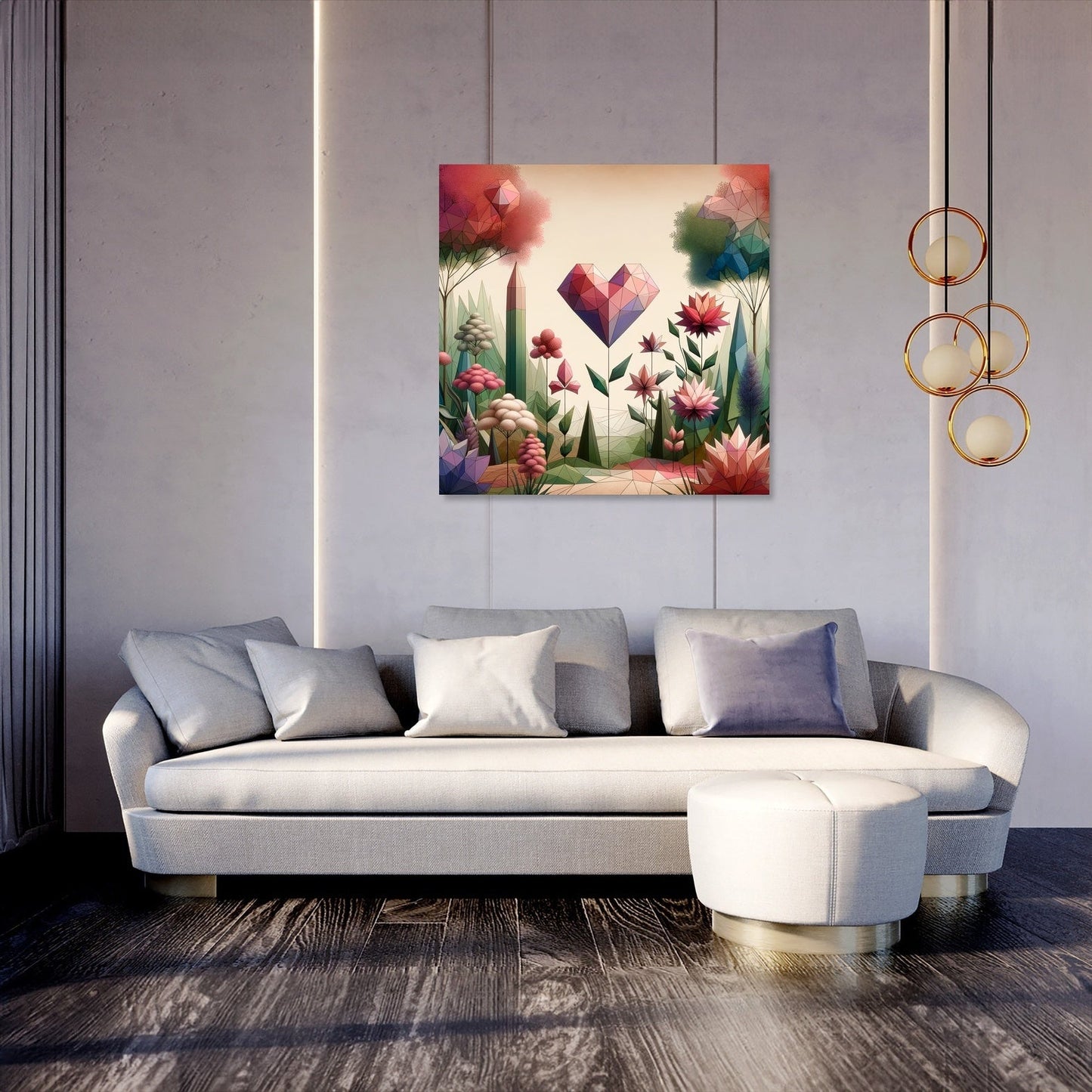 Heart Bloom Garden Canvas