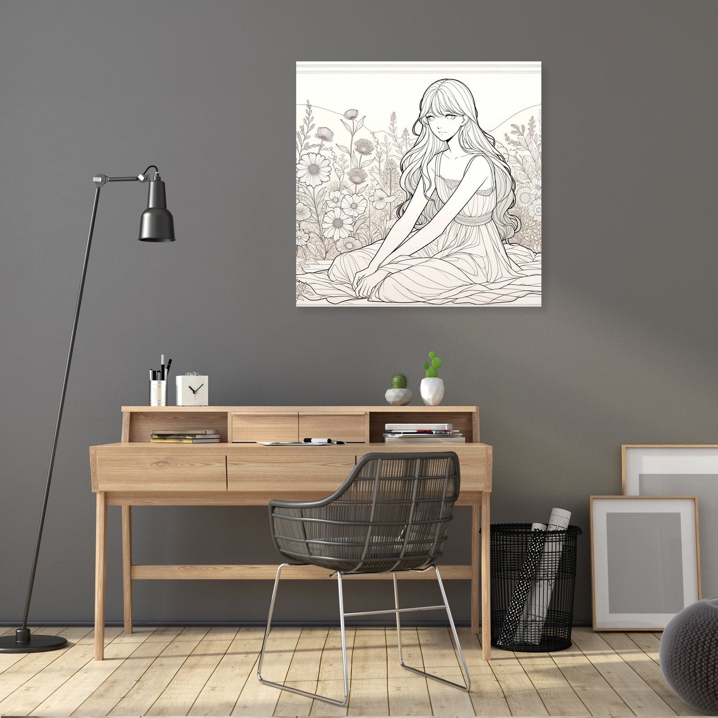 Tranquil Garden Girl Canvas