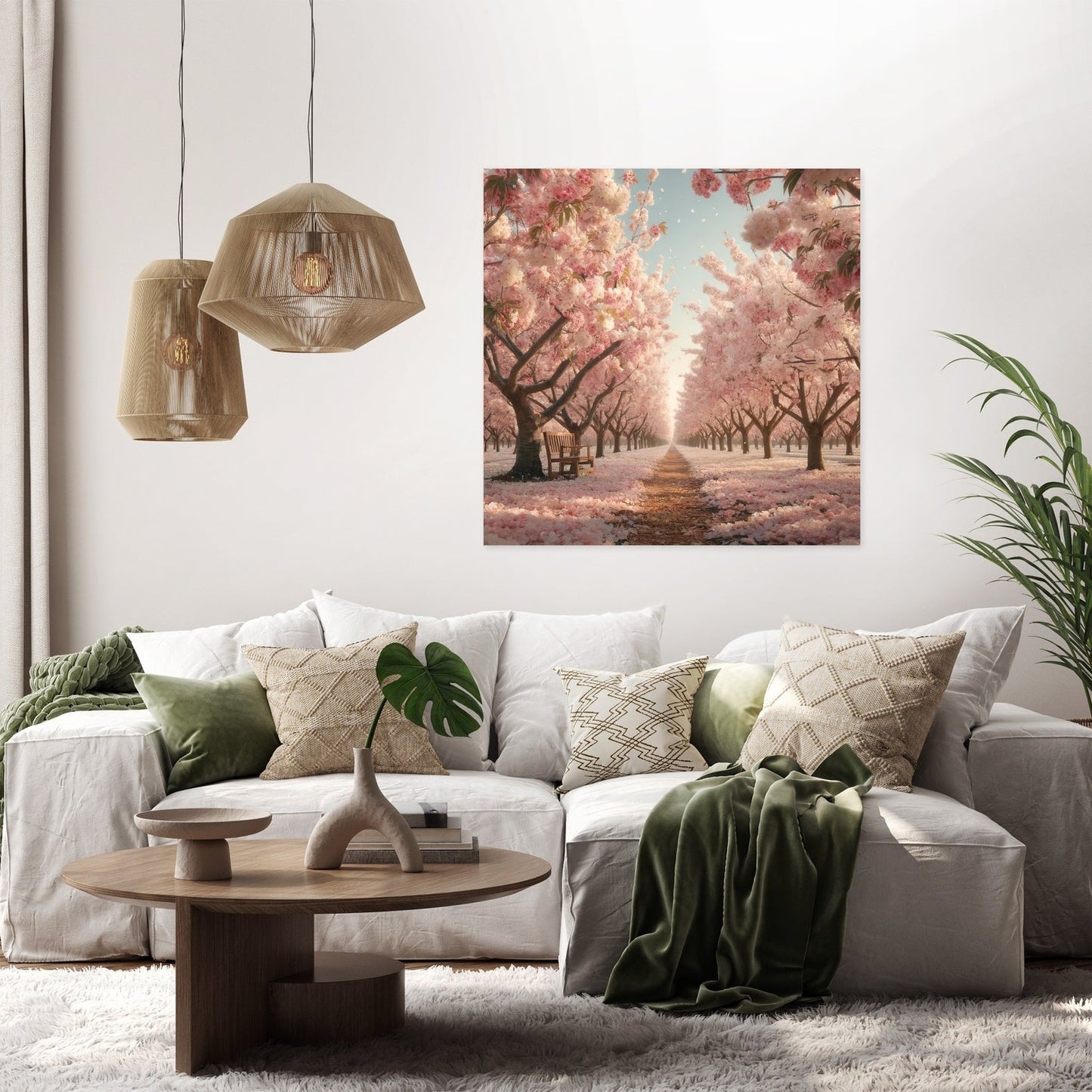 Cherry Blossom Orchard Canvas