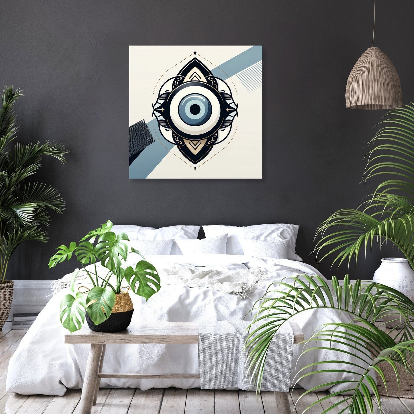 Modern Nazar Protection Canvas