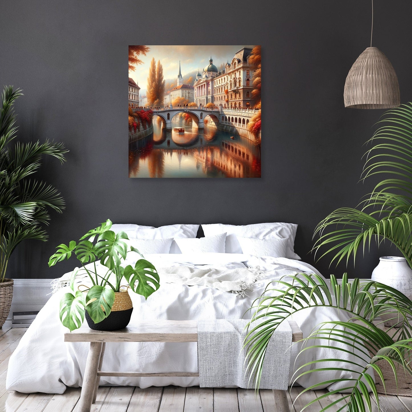 Autumn at Triple Bridge Canvas