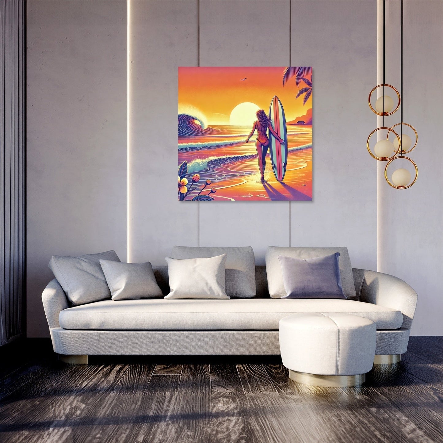 Sunset Surf Canvas