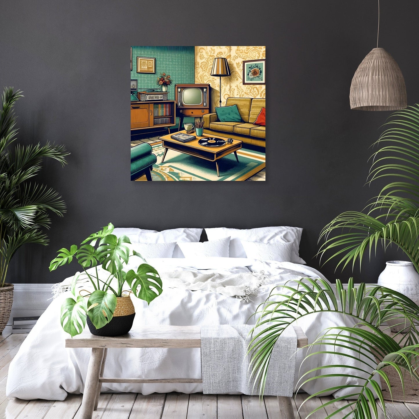 1950s Living Room Canvas