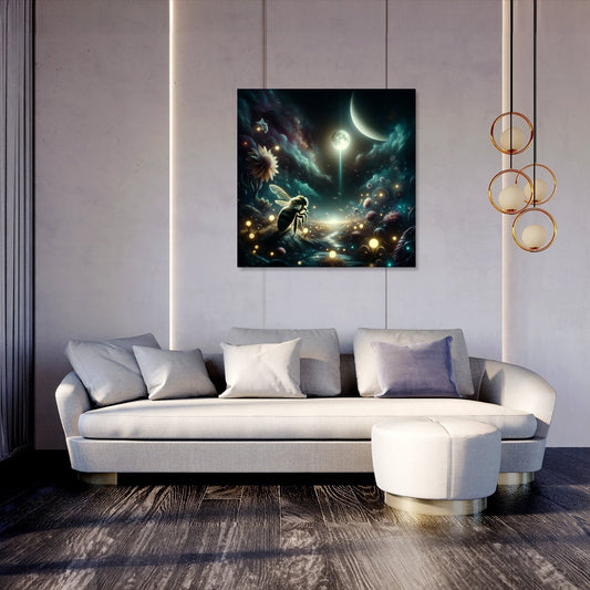 Night Bloom Bee Canvas