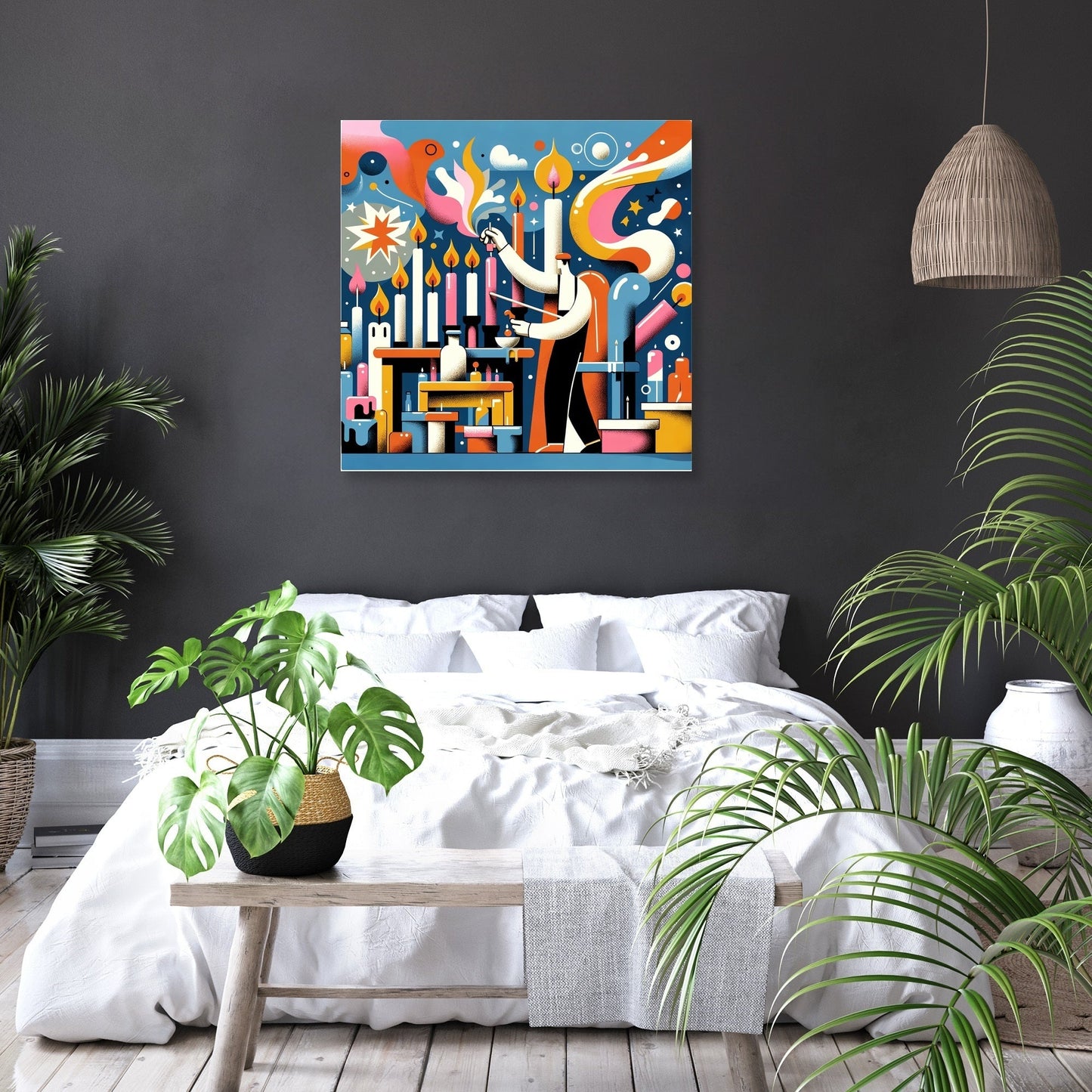 Whimsical Candle Maker Canvas