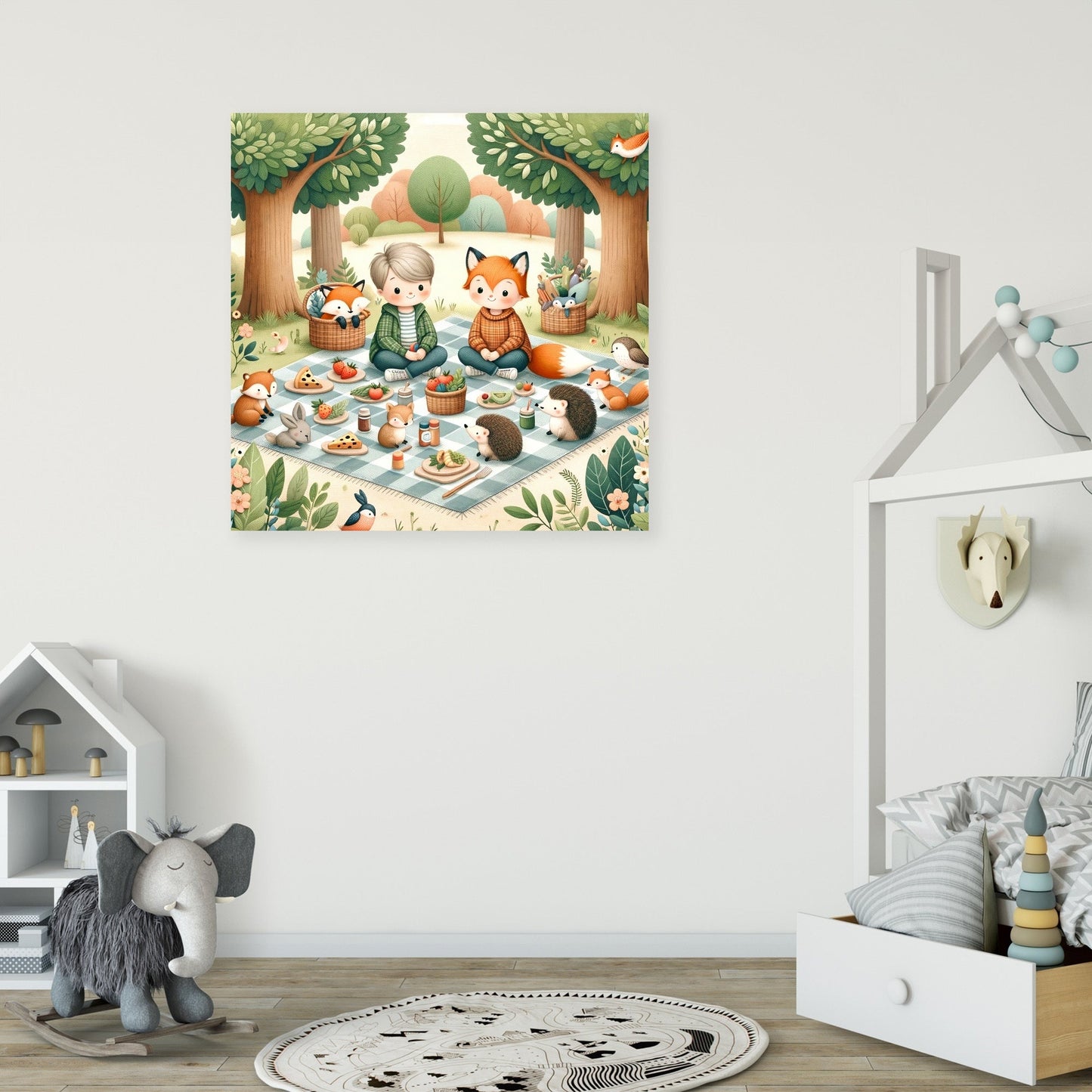 Woodland Picnic Canvas