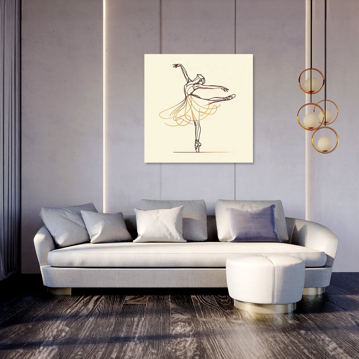 Ballet Dancer in Warm Colors Canvas
