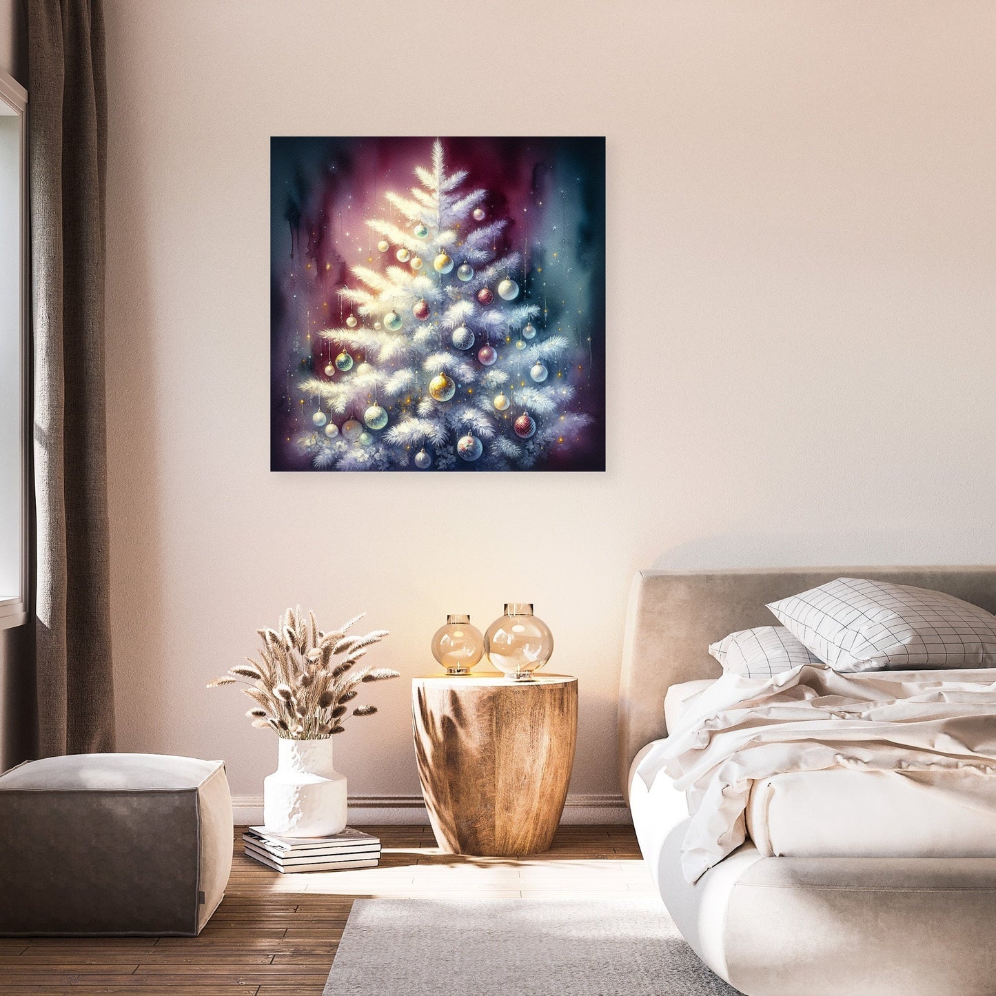 Melancholic Christmas Serenity Canvas