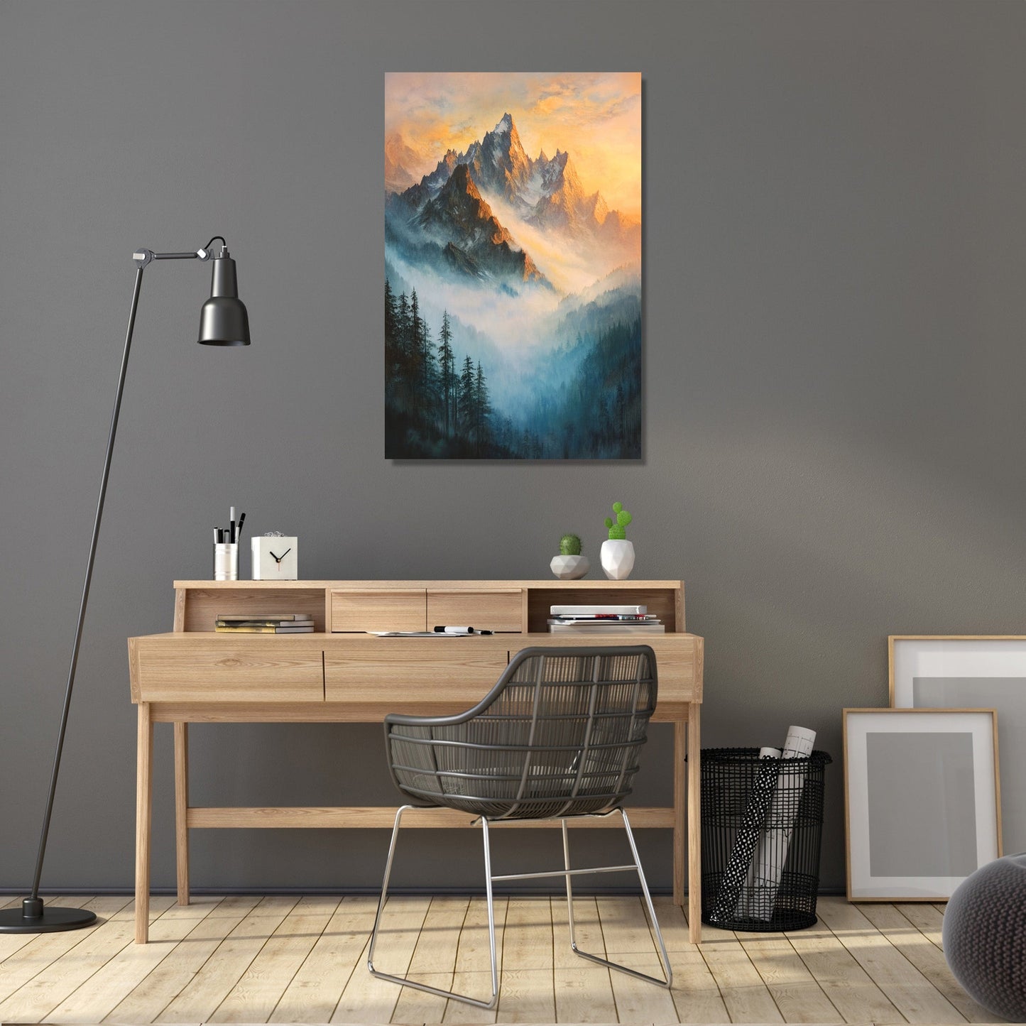 Misty Mountain Sunrise Canvas
