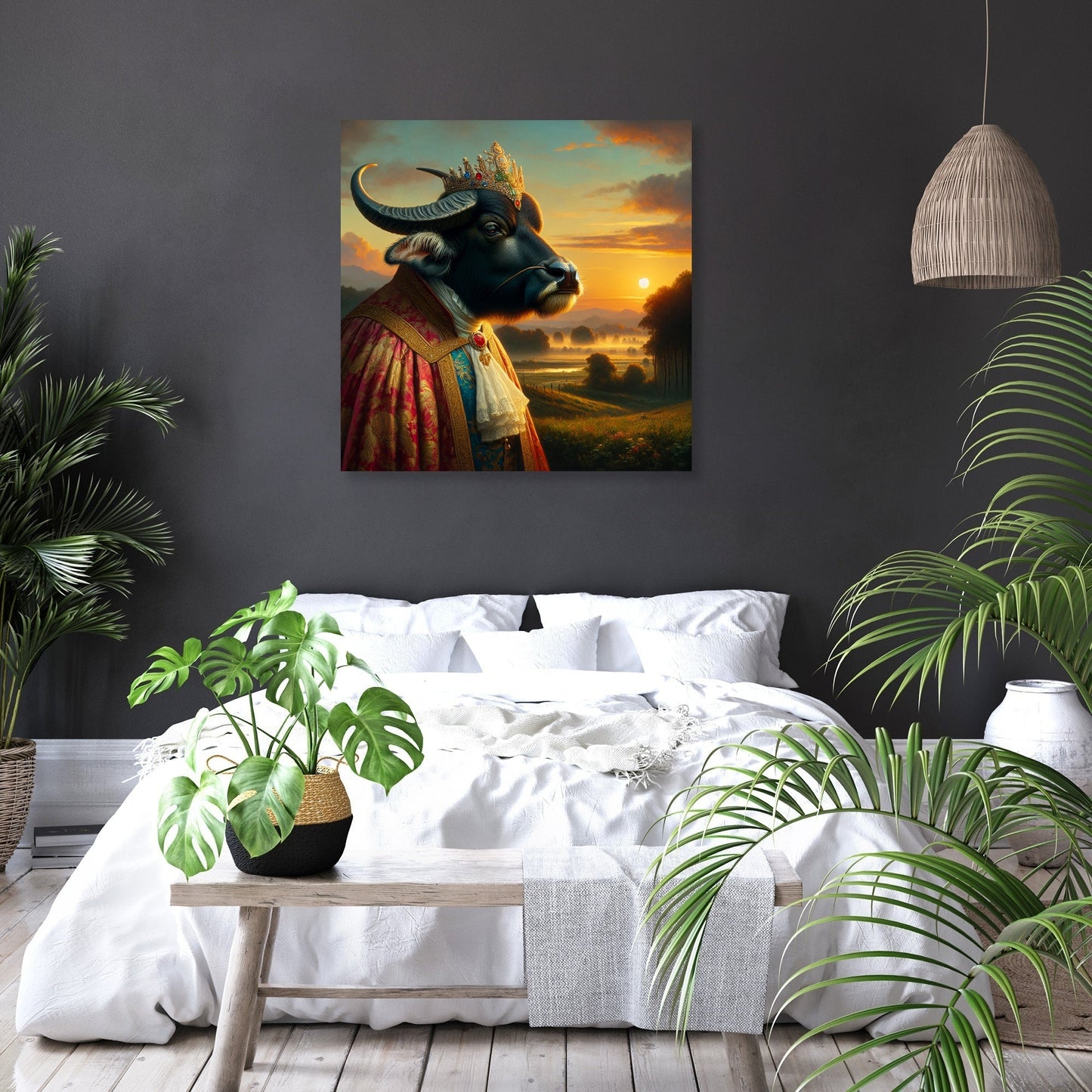Majestic Aristocrat Buffalo Dusk Canvas