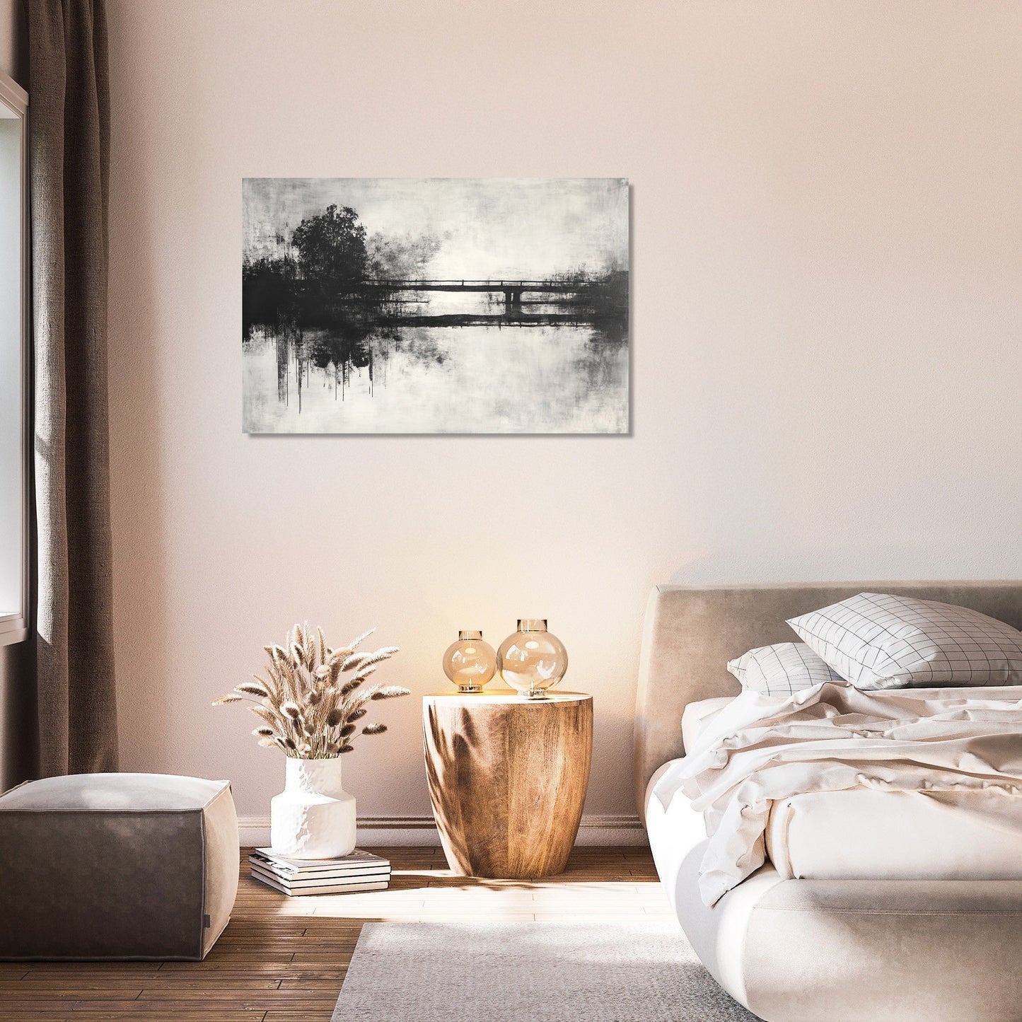 Ethereal Bridge Reflection Canvas