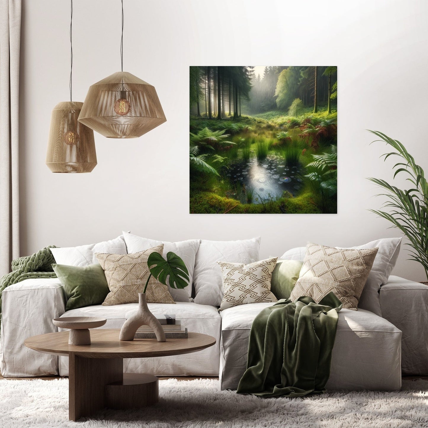 Rainy Forest Clearing Canvas