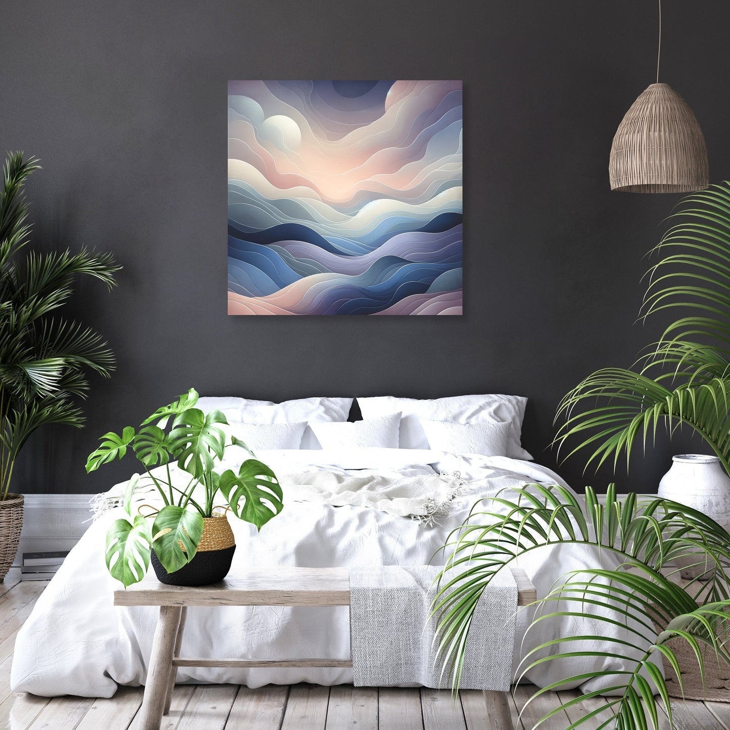 Evening Calm Abstract Canvas