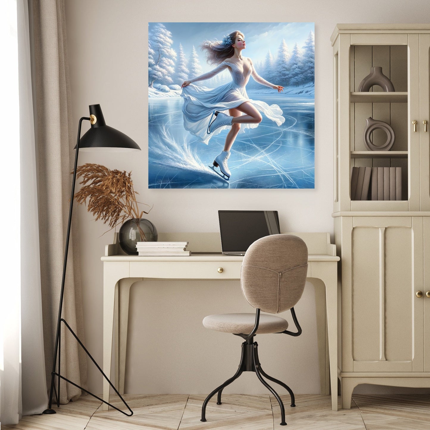 Elegant Ice Skater Canvas