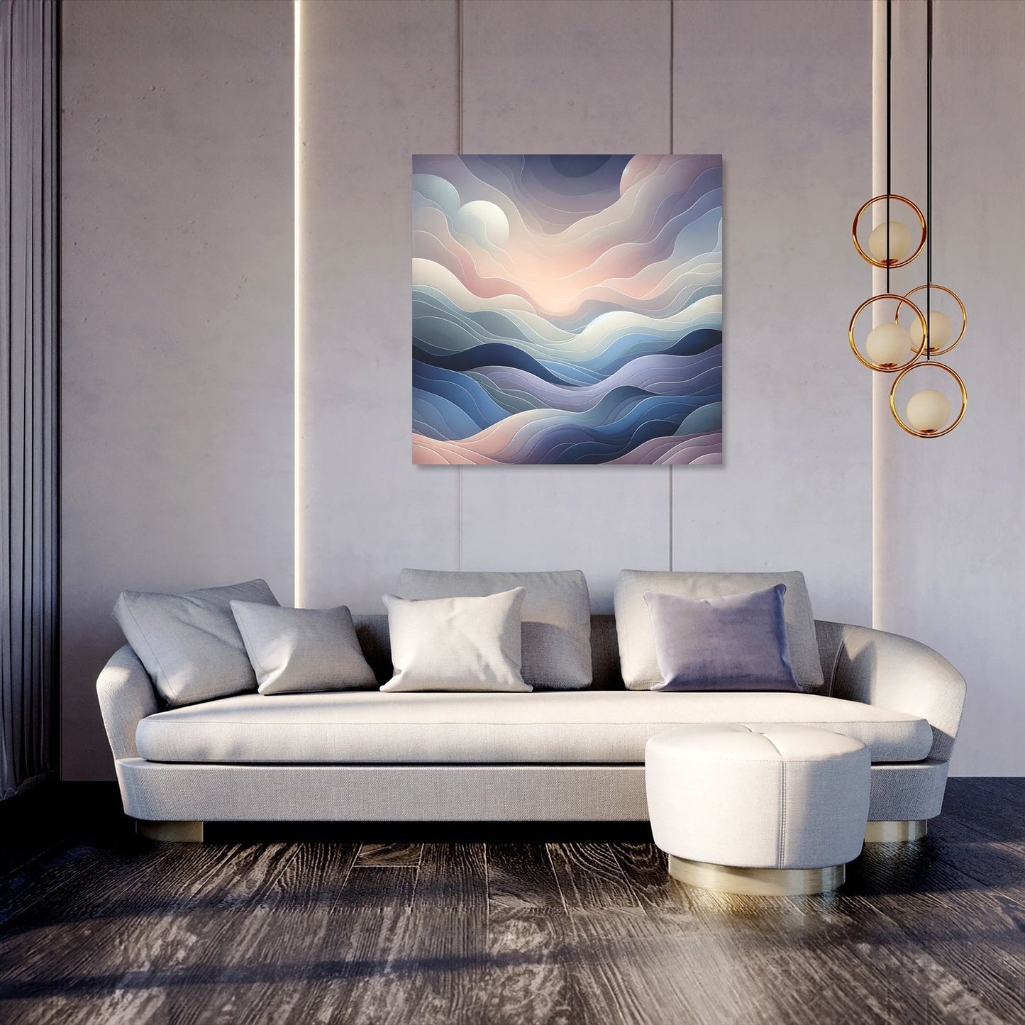 Evening Calm Abstract Canvas
