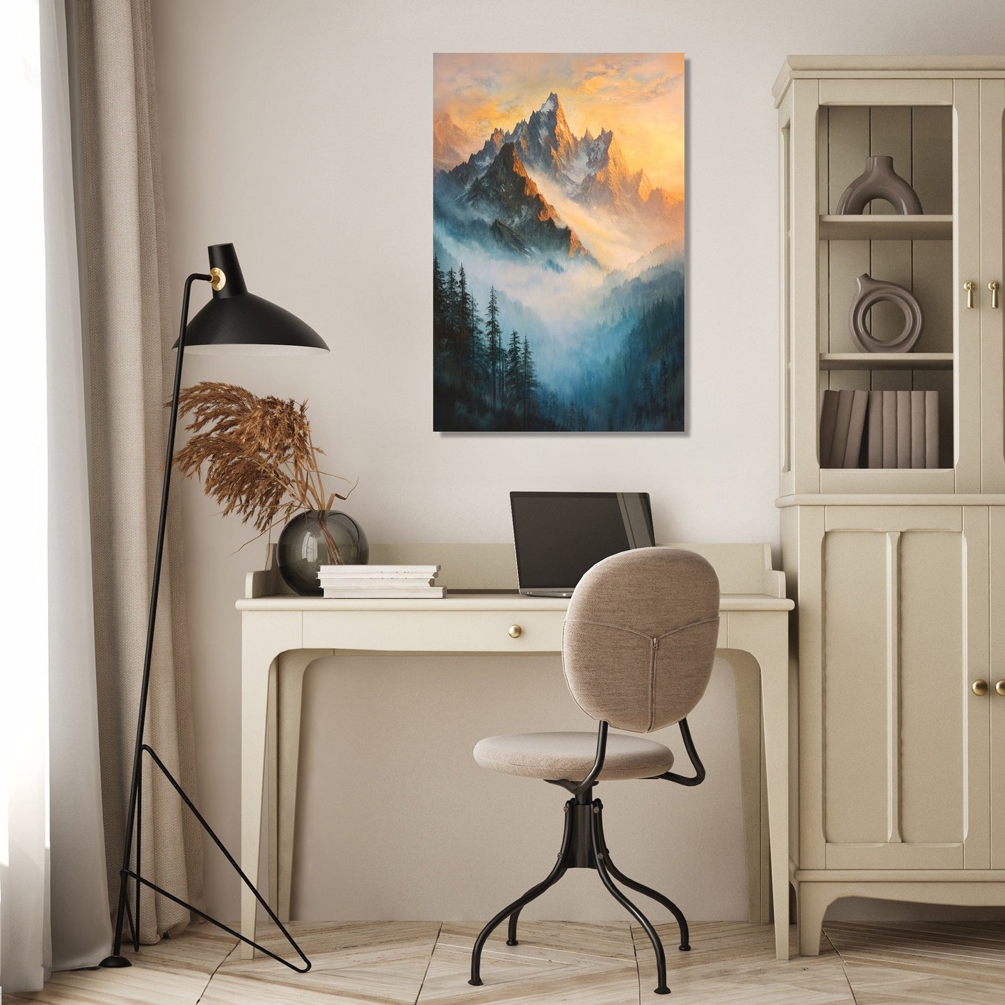 Misty Mountain Sunrise Canvas
