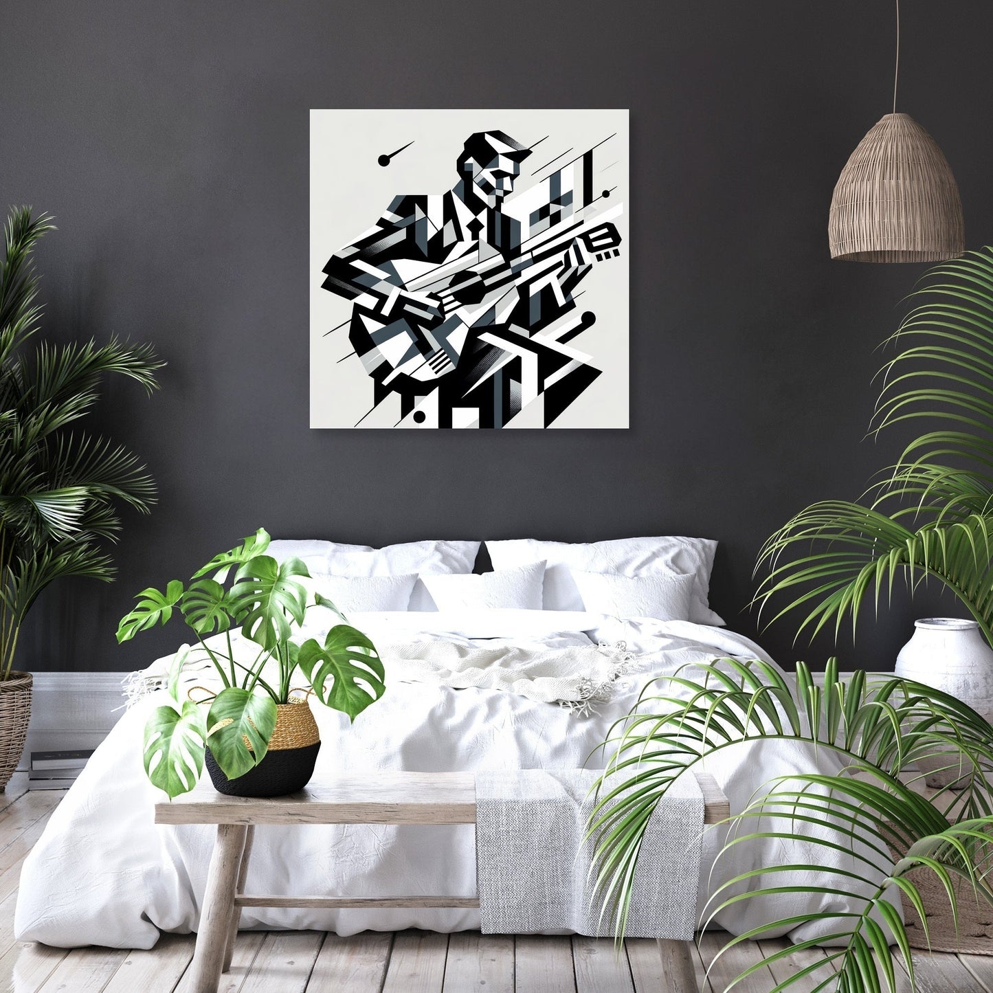 Cubist Melody Canvas