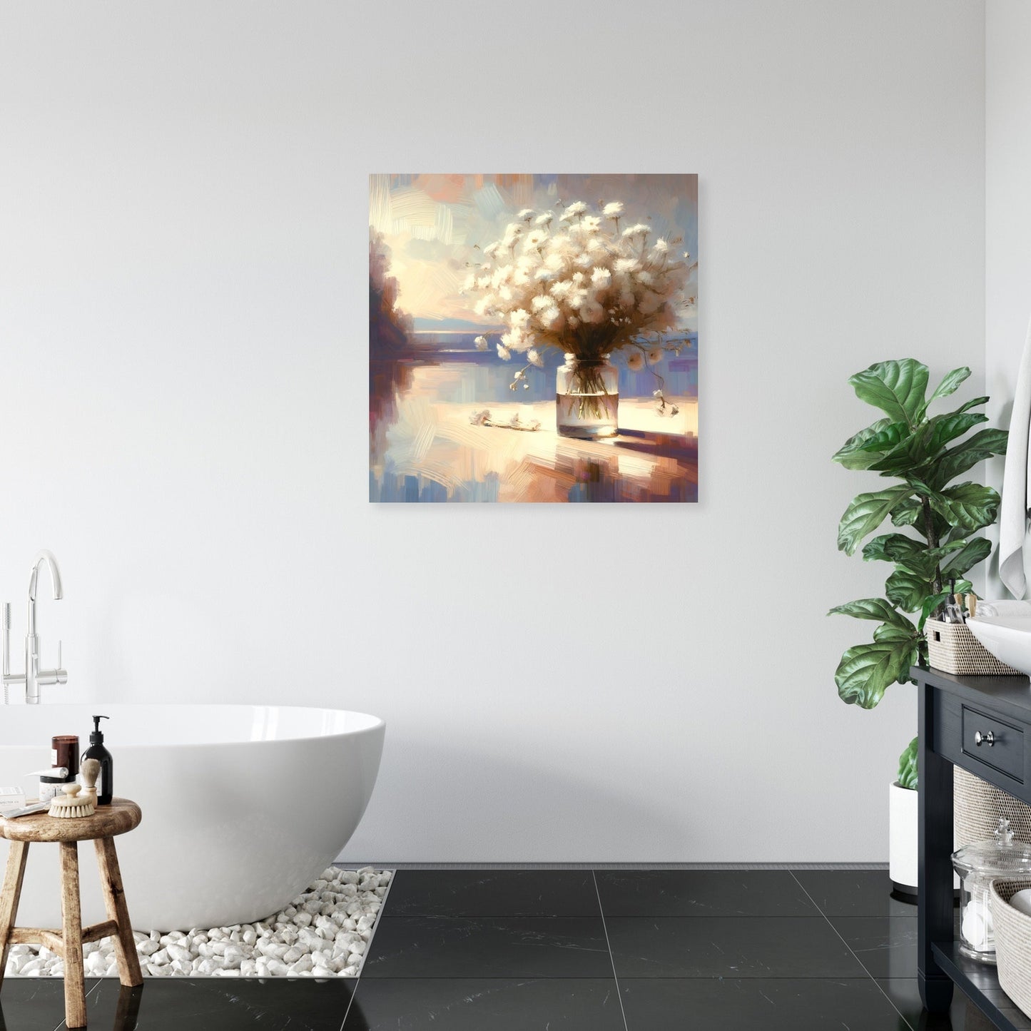 Serene Vase Elegance Canvas