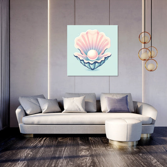 Pastel Pearl Oyster Canvas