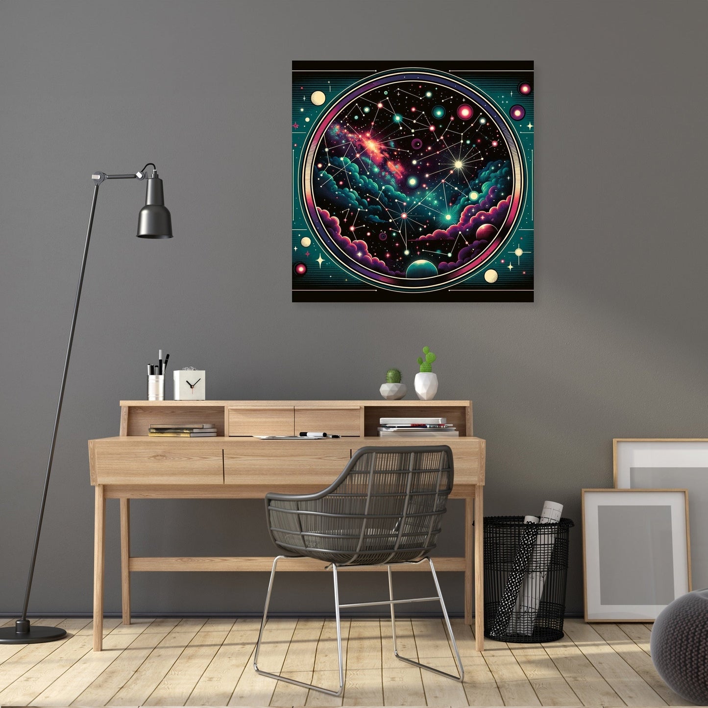 Neon Cosmos Pop Canvas
