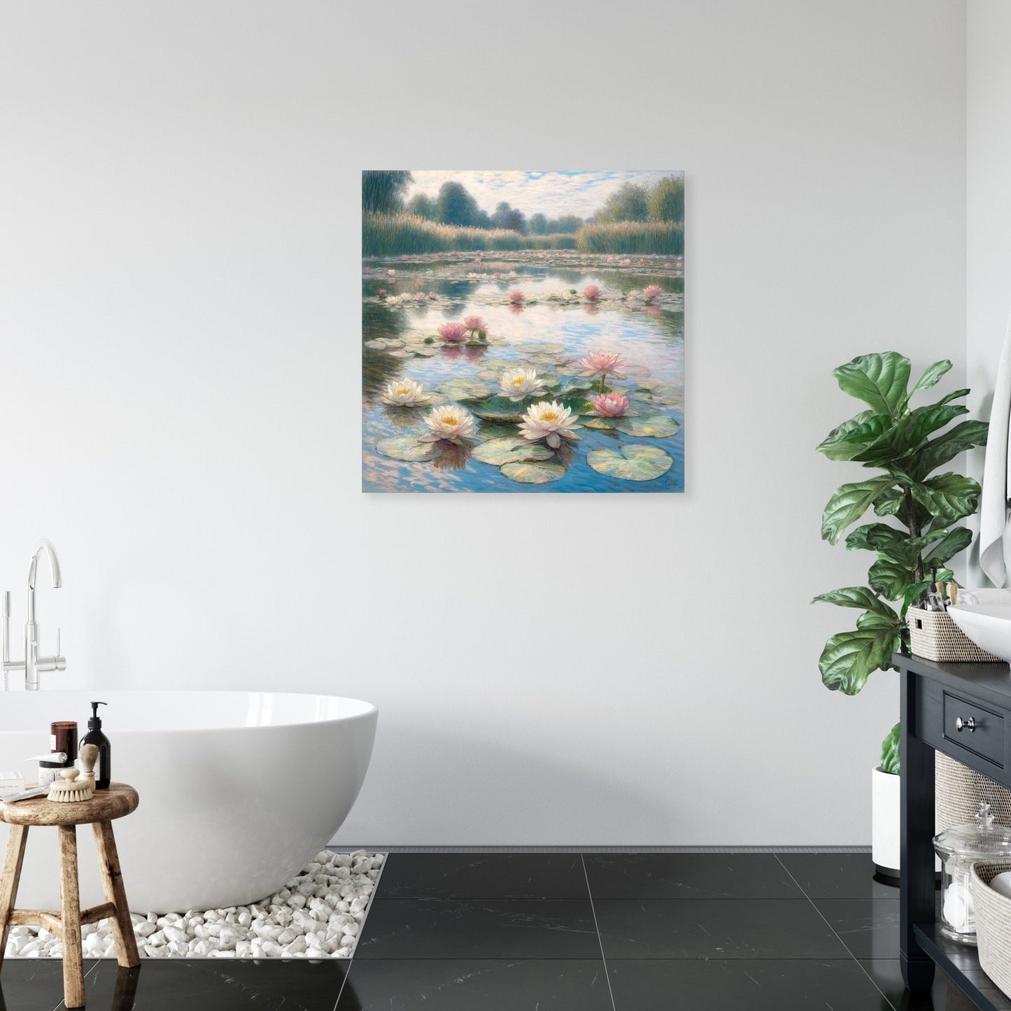 Lily Pond Serenity Canvas