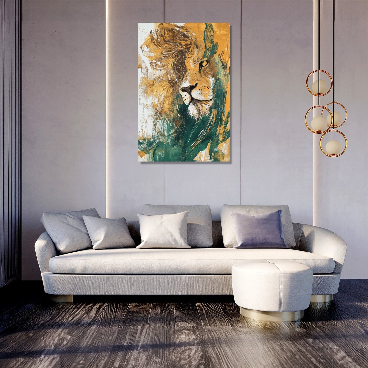 Majestic Lion Abstract Canvas