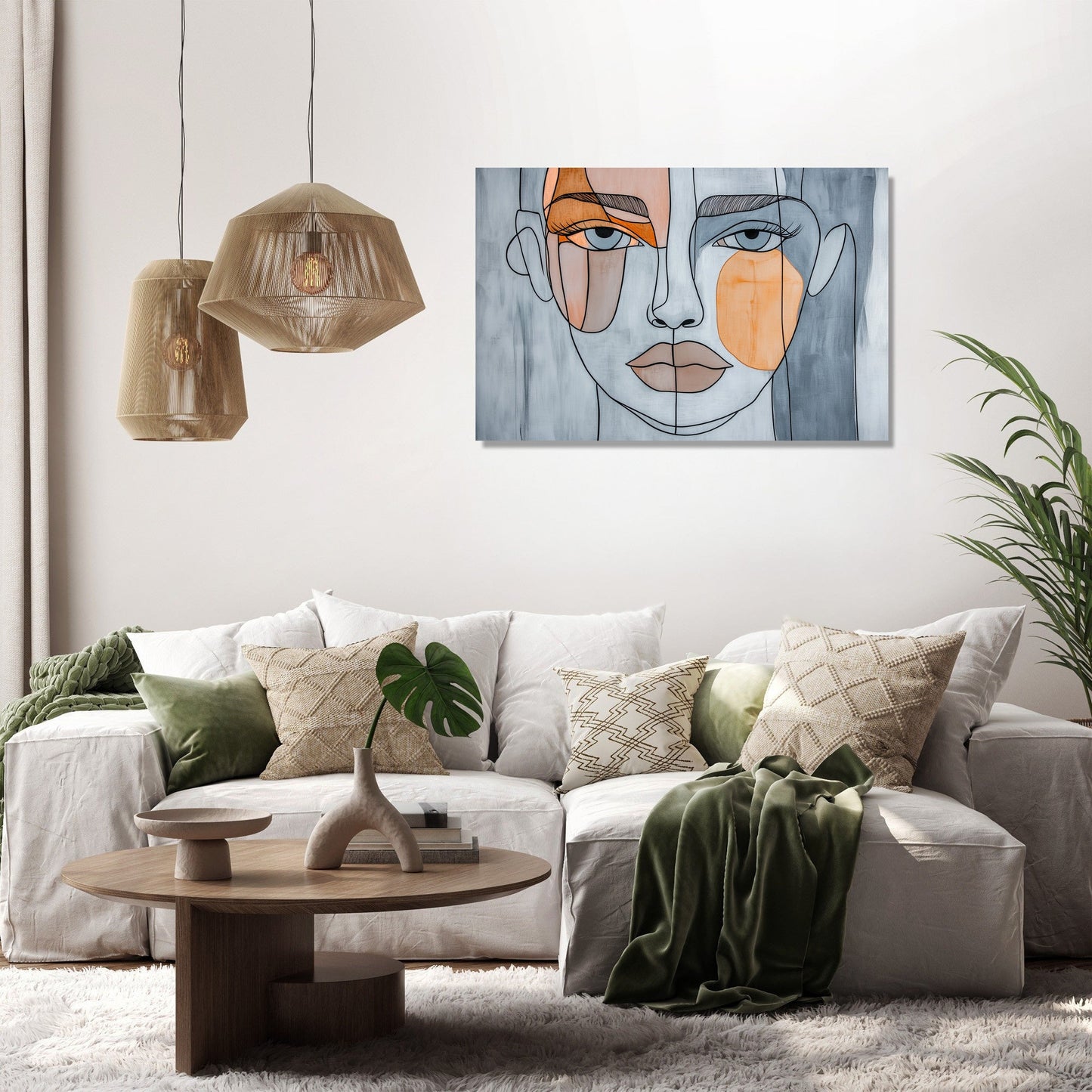 Abstract Face Harmony Canvas