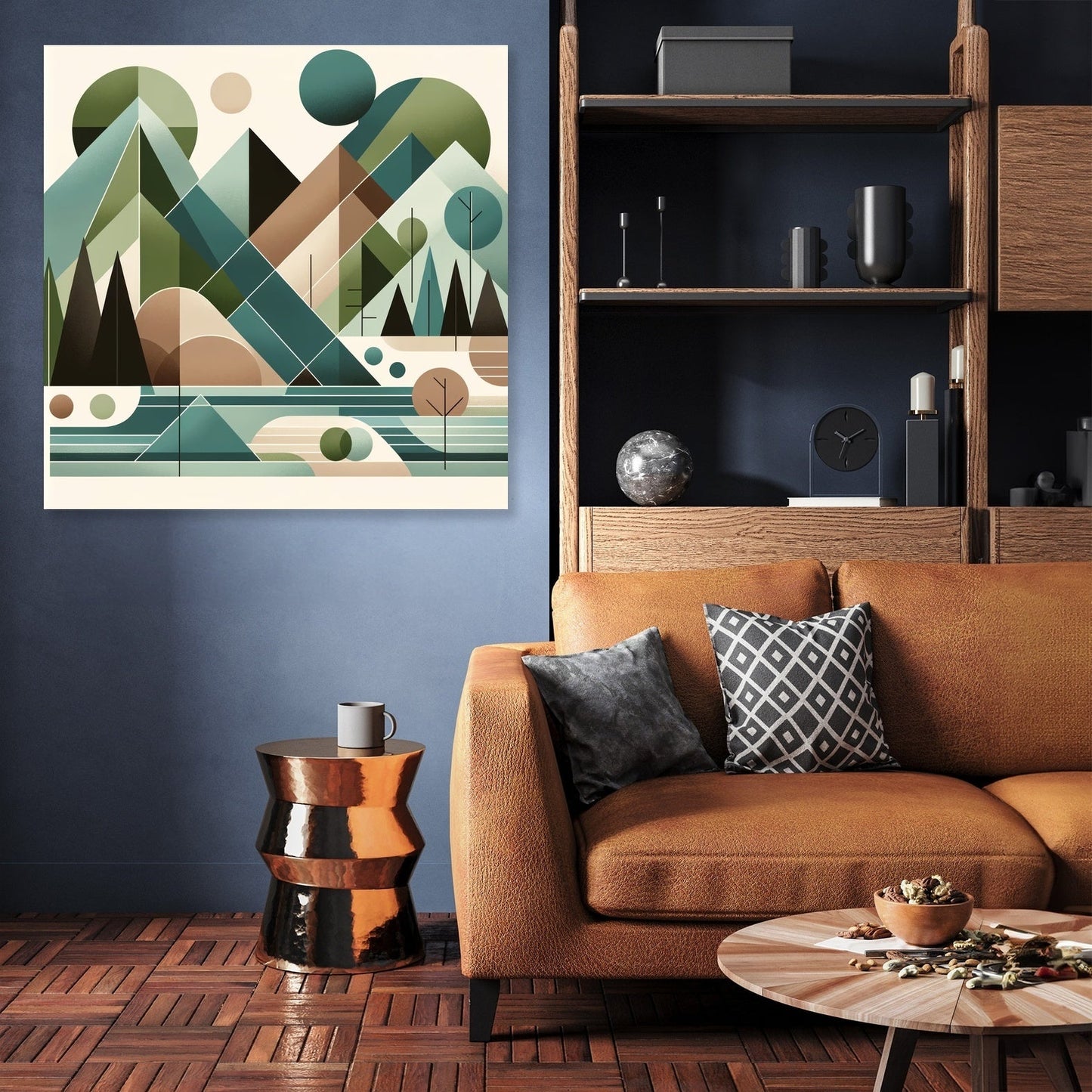 Geometric Landscape Canvas
