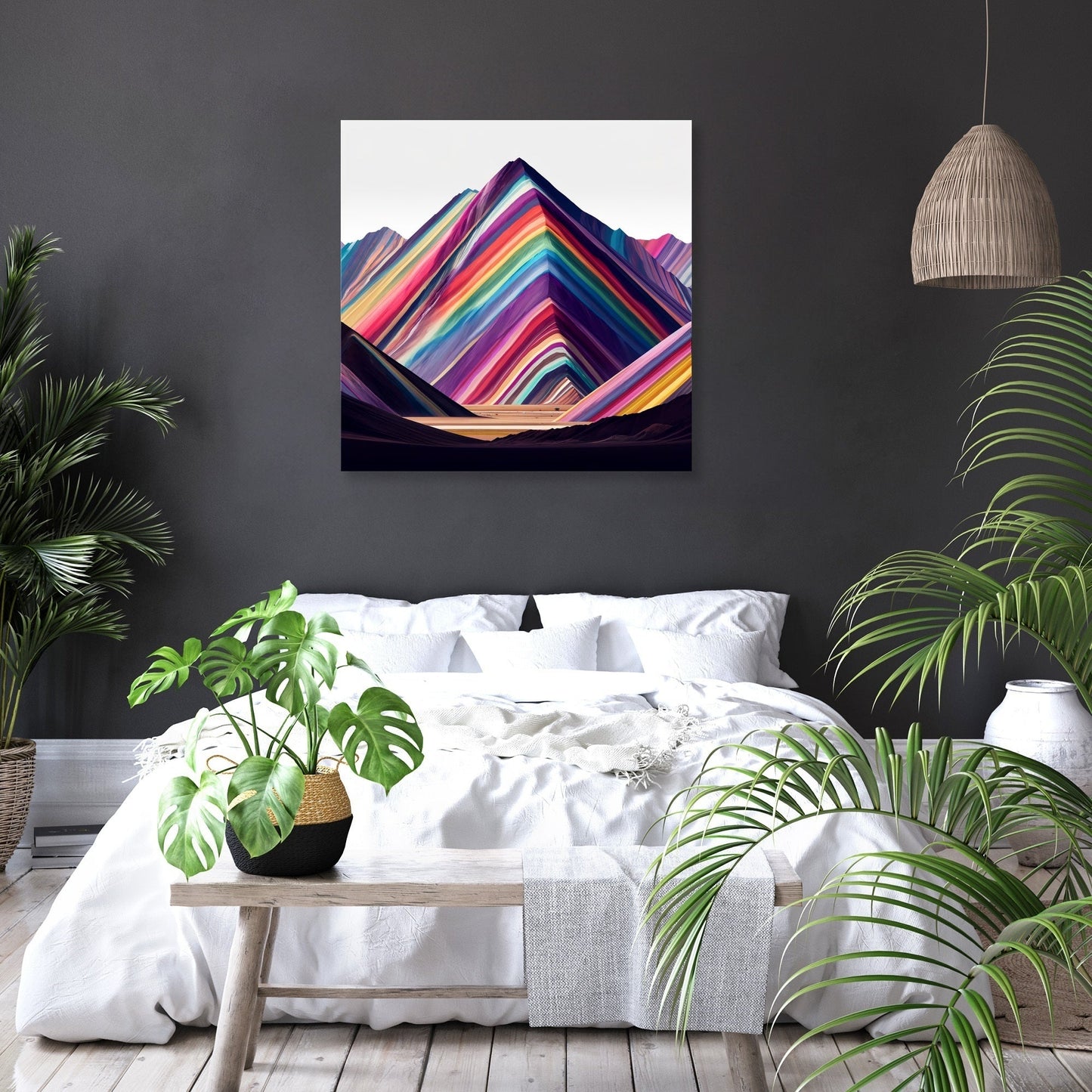 Vinicunca Minimalist Spectrum Canvas