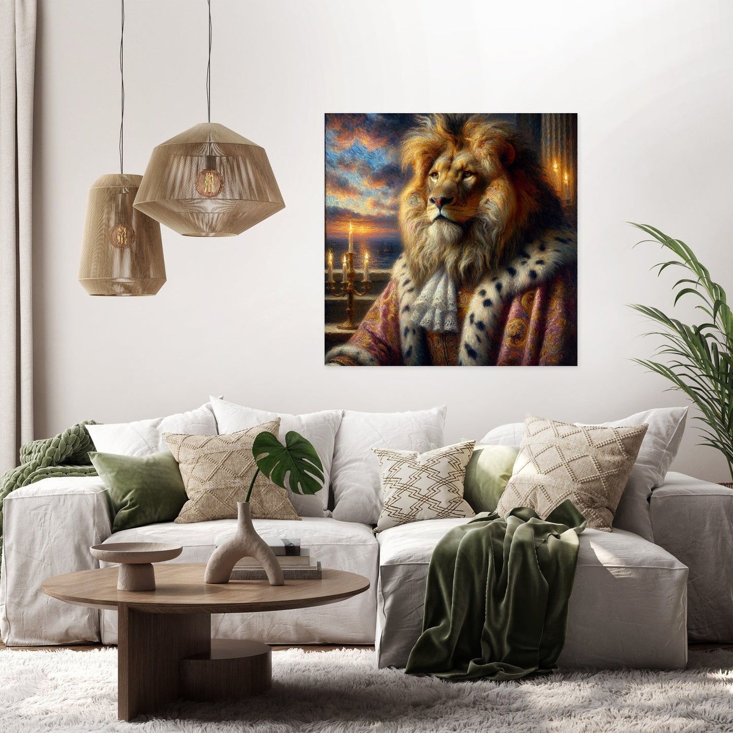 Regal Lion King Impression Canvas