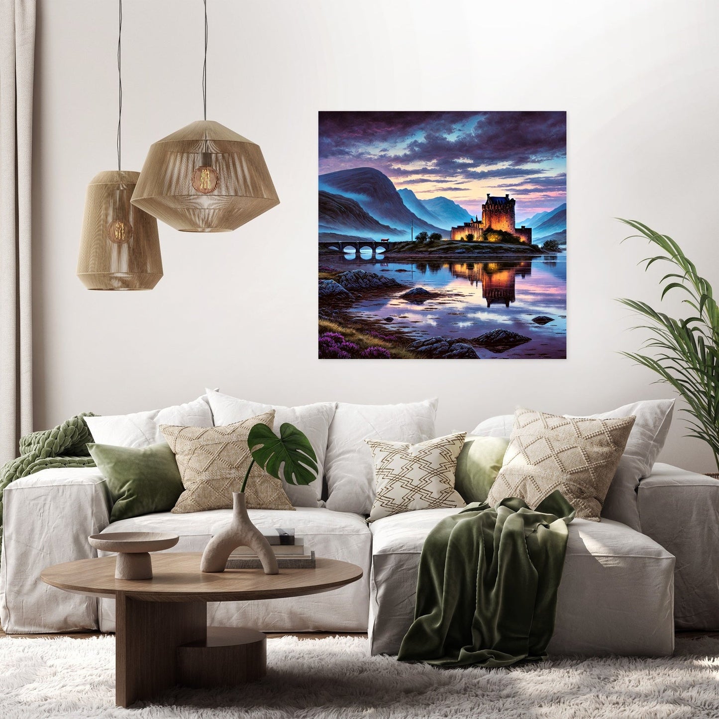 Twilight Highlands Castle Canvas