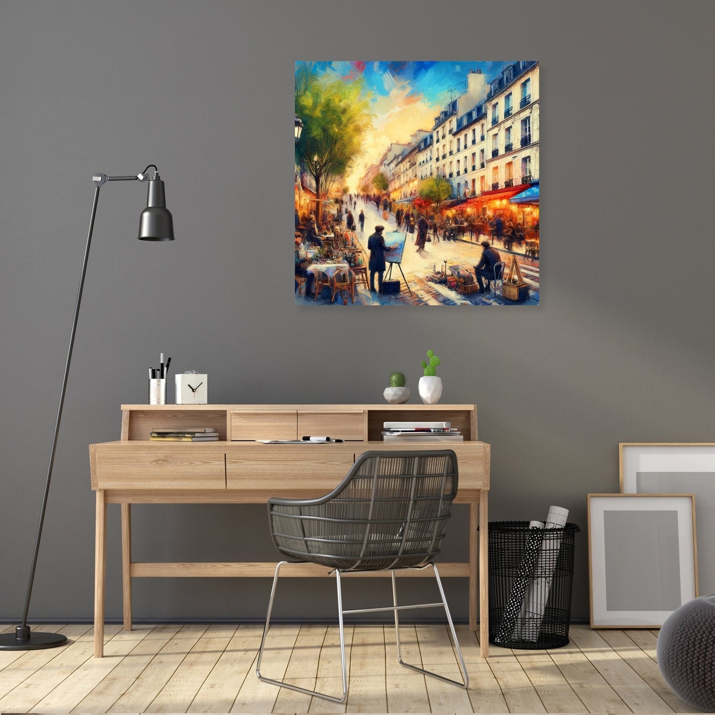 Morning Colors of Paris Montmartre Canvas