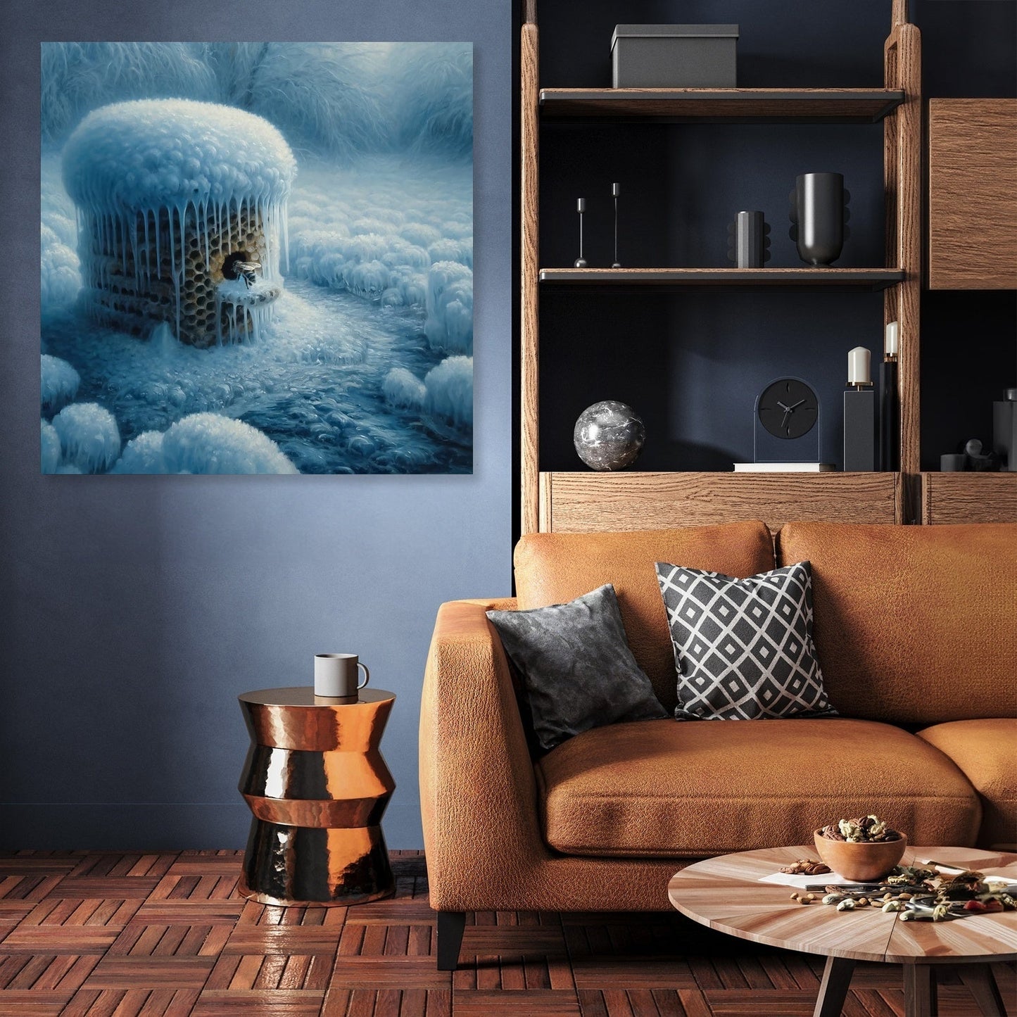 Frozen Hive Bee Canvas