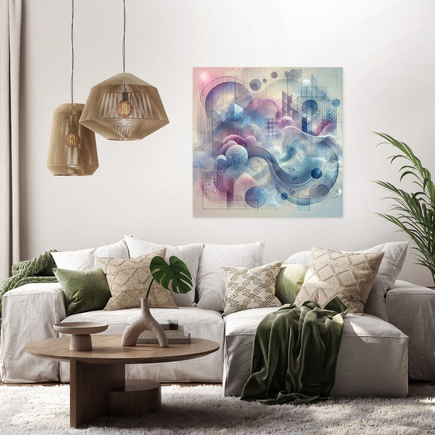 Dreamscape Layered Forms Canvas